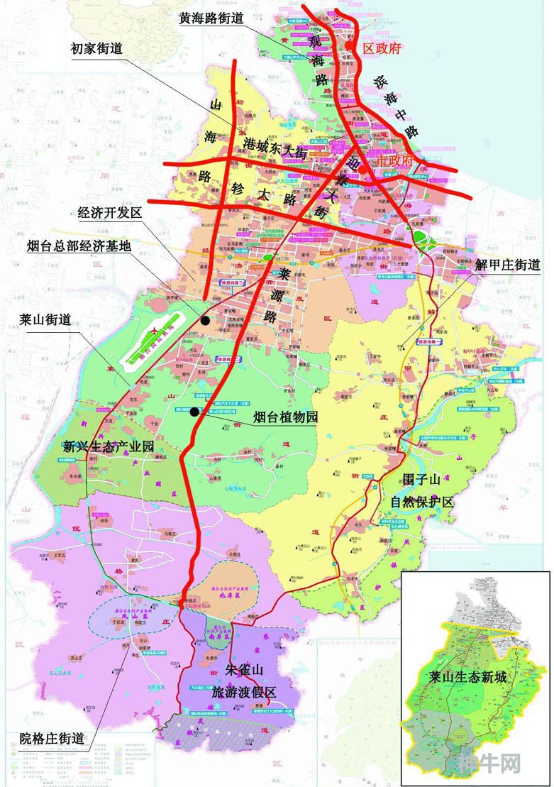 莱山区的大体规划图 03 神牛网-烟台在线-烟台都市